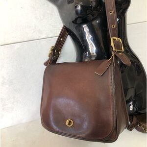 Coach Vintage Brown Leather Stewardess 9525